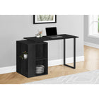 Monarch Specialties - 7601 Bureau - 55 po L/Chêne Noir Orientation Gauche Ou Droite-Bibliothèque ouverte attenante peut être assemblée à gauche ou à droite pour une plus grande flexibilité.