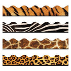 Trend Enterprises – Banderoles ondulées à motifs animaux 39 x 2,25 (po), multicolores (T-92917)-Banderoles colorées pour les classes de prématernelles à 5e secondaire