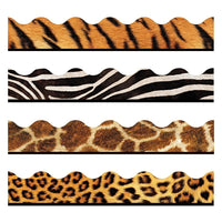 Trend Enterprises – Banderoles ondulées à motifs animaux 39 x 2,25 (po), multicolores (T-92917)-Banderoles colorées pour les classes de prématernelles à 5e secondaire