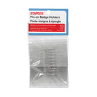 Staples - Trousse de porte-insignes de genre épingle, paquet de 10-Comprend de porte-insignes en plastique transparent avec insertions blanches