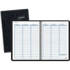 Agenda hebdomadaire non daté à reliure rigide Staple - noir - 8 po x 11 po - bilingue-Le format quotidien non daté permet à l'utilisateur de planifier sa journée sur une seule page