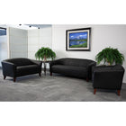 Flash Furniture – Mobilier de réception série HERCULES Imperial, noir (111SETBK)-Rembourrage en cuir LeatherSoft noir