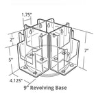 Azar Displays – Présentoir de comptoir rotatif, 8 pochettes (252805)-Dimensions : 7 x 4 (po)