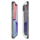 Spigen - Crystal Flex pour iPhone 15 Plus - Cristal Clair-Support mince, ergonomique et complet pour le chargement sans fil