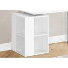Monarch Specialties - 7600 Bureau - 55 po L/Blanc Orientation Gauche Ou Droite-8 étagères fixes sur les quatre côtés (y compris l'intérieur) pour le rangement et l'organisation afin de garder tout à portée de main.