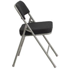 Flash Furniture – Chaise pliante courbée Hercules, métal double charnière, triple renfort, capitonnée, noir (AWMC320AFBK)-Siège rembourré en mousse épaisse de 2.5 pouces