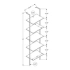 Monarch Specialties - 3687 72 po H Etagere Echelle - Blanc/Metal Blanc-Assemblage requis: des instructions illustrées et tout le matériel sont fournis pour la commodité (des outils supplémentaires peuvent être nécessaires)