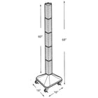 Azar Displays – Présentoir standard à panneaux perforés emboîtables, type tour, 60 x 4 x 4 (po), transparent (700226-CLR)-Dimensions : Unité : 60 haut. x 4 larg. x 4 prof. (po); Base : 16 haut. x 8 larg. x 8 prof. (po); Hauteur de l’ensemble : 68 po
