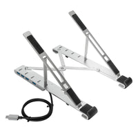 Targus AWU100205GL Support portable avec hub USB-A intégré-Argent, Aluminium