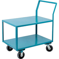 Kleton – Chariots surbaissés robustes, hauteur globale de 41 po, profondeur globale de 60 po, capacité de 2400 lb, nylon-Nombre Nombre de tablettes : 2