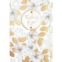 ROSEDALE GOLD - Carte de souhaits Enveloppes - 5-1/2 po L x 8 po H - Feuilles dorees - Paquet de 6-Cartes de qualite style boutique