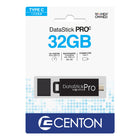 Centon 32GB Type C USB 3.1 DataStick PROc - Noir-rétro-compatible avec USB 2.0