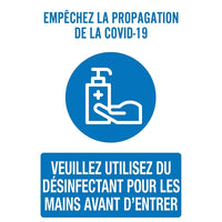 Autocollant Mark Maker Français Vinyle adhésif - Empechez La Propagation, Veuliez Utilisez Du Desinfecatant Pour Les Mains-Autocollant autocollant français face adhésive