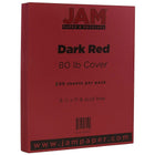 JAM Paper Papier couverture cartonné au fini texturé, 8 1/2 x 11 po, rouge foncé, 250 feuilles/rame-Rouge foncé