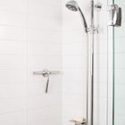 Racloir de douche de luxe, chrome-Prise douce antidérapante