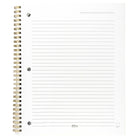 Hilroy Cahier botanique séchée - 10 1/2 po x 8 po - 160 pages-Reliure à double spirale dorée