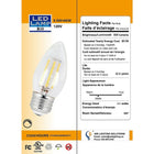 Northern Stars – Ampoule DEL B10 lumière du jour 4W, filament, transparent, paquet de 2-350 Lumens