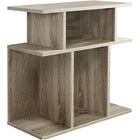 Monarch Specialties - 2476 Table D'Appoint - 24 po H/Taupe Fonce-Style tendance vieux bois de couleur taupe foncé