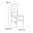 Flash Furniture Chaise empilable Napoléon cristal glacé de Flash Elegance-Patins transparents protecteurs de plancher