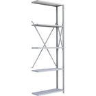 Metalware – Étagère enclenchable RK424, 5 tablettes, 36 x 12 x 100 po, gris pâle-Système de tablettes ajustables offrant un espace de rangement solide, mais économique qui convient à vos besoins