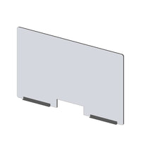 Avant de pare-haleine modulaire Mark Maker - Acrylique transparent 1/4" - panneau de 47,5" Lx31,5"H - 2 rails inférieurs de 12"-Fixez les côtés des panneaux modulaires pour étendre la longueur de votre diviseur à l'aide de charnières en plastique (charnières flexibles).