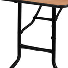 Flash Furniture – Table pliante rectangulaire de 60 pouces avec dessus à revêtement au fini transparent (YTWTFT30X60TBL)-Places assises jusqu'à 6 adultes