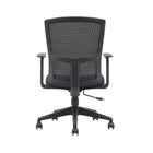Brassex - Chaise de bureau Baker, noir-Rotation à 360 degrés pour une grande liberté de mouvement, avec 5 roulettes pour une mobilité facile