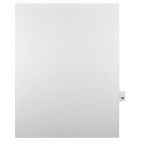 Markmaker - Intercalaires imprimes Legal, Blanc, 1/25th coupe, format lettre, sans trous, 25 tabs/PQT, 5 PQT/Boite, Numero 193-Intercalaires imprimes Legal