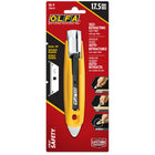 OLFA - Couteau de sécurité semi-automatique à rétraction automatique avec séparateur de ruban SK-9 - jaune-Lame de sécurité à double tranchant de 17,5 mm