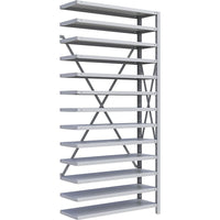 Metalware – Étagère sans boulons RK242, 13 tablettes, 36 x 18 x 76 po, gris clair-Système de tablettes ajustables offrant un espace de rangement solide, mais économique qui convient à vos besoins