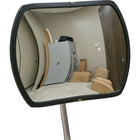 Zenith Safety - Miroir Convexe Rectangulaire/Rond Avec Bras Télescopique-Hauteur 12po