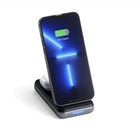 Satechi - Duo Support de chargeur sans fil - Gris sidéral-Batterie de chargeur sans fil parfaite pour diffuser des vidéos, écouter de la musique ou faire des appels mains libres lorsque vous êtes en déplacement