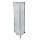Azar Displays – Présentoir de sol à panneaux perforés sur 3 côtés et à roulettes, 60 x 16 po, transparent (700451-CLR)-Le présentoir est préassemblé