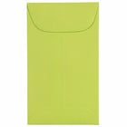 JAM Paper Enveloppes Colourées #3 Coin Commerciales - 2,5" x 4,25" - Ultra Lime Vert - Paquet de 50-Couleur : Enveloppe pour pièces de monnaie vert citron
