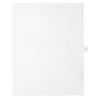 Mark Maker – Onglets séparateurs juridiques blancs, 1/15 onglets, format lettre, sans trous, lettre H, 25/paquet-Onglets séparateurs blancs, 1/15 onglets
