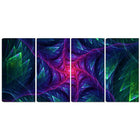 Designart – Imprimé moderne sur toile, Turbine violette la nuit, 4 panneaux (PT3047-271)-Impression