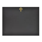 St. James – Reliures de présentation, motif crucifix feuille d'or, lin noir 80 lb, paq./25-Accueille les certificats de 8 1/2 po x 11 po