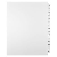 Mark Maker – Ensemble d’onglets séparateurs juridiques blancs, 1/15 onglets, format lettre, sans trous, numéros 31 à 45-Onglets séparateurs blancs, 1/15 onglets