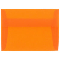 JAM Paper Enveloppes translucides A2, orange, 250/paquet-Enveloppes en papier translucide orange