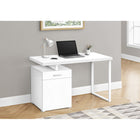 Monarch Specialties - 7760 Bureau 48 po L - Blanc Orientation Gauche Ou Droite-L'unite de rangement peuvent être installés sur le côté gauche ou droit au choix ; Fini de tous les côtés pour un placement flexible partout dans un bureau à domicile