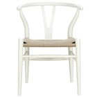 Nicer Furniture - chaise Wegner Wishbone - blanc - paquet de 2-Design moderne du milieu du siècle.