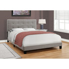 Monarch Specialties - 5920Q Lit Queen - Tissus Gris-L'ajout parfait à n'importe quelle chambre de votre petite maison, appartement ou condo.