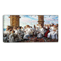 Designart – Toile imprimée de William Holman « May Morning on Magdalen College Tower » (PT5012-40-20)-Impression