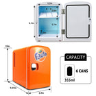 Coca-Cola - Fanta Mini refroidisseur/chauffe-réfrigérateur thermoélectrique portable 6 canettes - 4 L / 4,2 qt-Maintient les articles au frais à 32 degreeF (18 degreeC) en dessous de la température ambiante