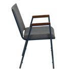 Flash Furniture – Chaise empilable robuste à revêtement vert et rembourrage de 3 po Hercules, avec accoudoirs, 4/pqt-Capacité de poids de 550 lb