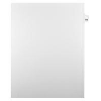 Markmaker - Intercalaires imprimes Legal, Blanc, 1/25th coupe, format lettre, sans trous, 25 tabs/PQT, 5 PQT/Boite, Numero 179-Intercalaires imprimes Legal