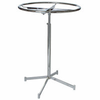 Eddie's - Porte-vêtements et accessoires rond de 36 po - Chrome-Porte-vêtements et accessoires rond
