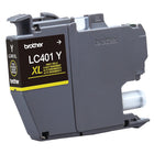 Brother - LC401XLYS Cartouche d’encre jaune à haut rendement d’origine-La cartouche LC401XLYS d’origine Brother peut être utilisée avec les imprimantes multifonctions à jet d'encre couleur Brother suivantes : MFC-J1010DW, MFC-J1012DW et MFC-J1170DW.