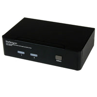 StarTech Commutateur KVM USB HDMI avec concentrateur audio et USB 2.0, 2 ports-Éliminez les dépenses en double d’écran en partageant un ensemble de périphériques et un écran ou téléviseur entre une console de jeu (Xbox360 ou PS3) et un PC