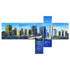 Designart – Panorama Vancouver, toile étirée sur châssis, 5 panneaux (PT2035-414)-Impression